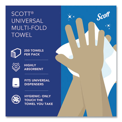 Essential Multi-fold Towels, 1-ply, 8 X 9.4, White, 250/pack, 16 Packs/carton