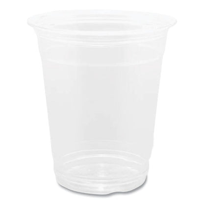 Pet Plastic Cups, 92 Mm Rim Diameter, 12 Oz, Clear, 1,000/carton