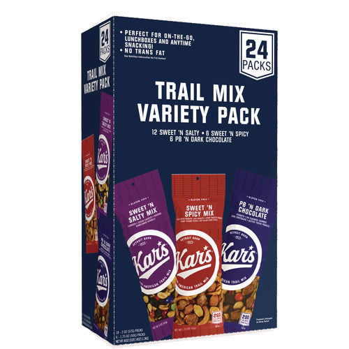 Trail Mix Variety Pack, Assorted Flavors, 24 Packets/box