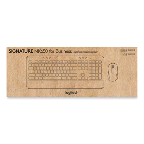 Signature Mk650 Wireless Keyboard And Mouse Combo For Business, 2.4 Ghz Frequency/32 Ft Wireless Range, Off White