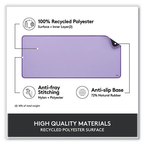 Studio Series Polyester Desk Mat, 27.5 X 11.8, Lavender