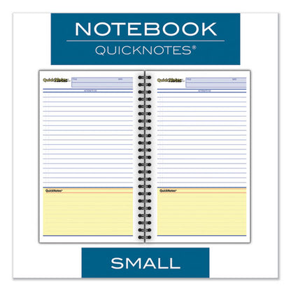 Wirebound Guided Quicknotes Notebook, 1-subject, List-management Format, Dark Gray Cover, (80) 8 X 5 Sheets