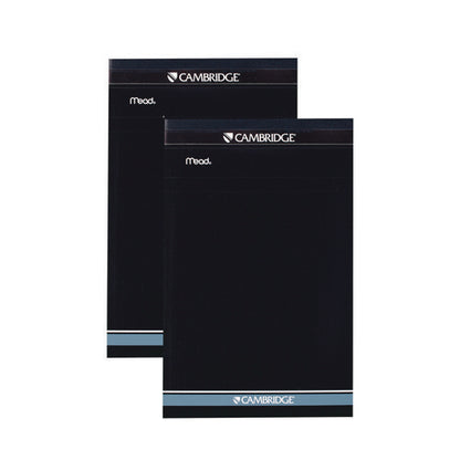 Notepad, Wide/legal Rule, Black Cover, 70 Yellow 5 X 8 Sheets, 2/pack