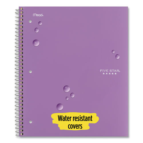 Wirebound Notebook With Two Pockets, 1-subject, Medium/college Rule, Assorted Cover Color, (100) 11 X 8.5 Sheets, 3/pack