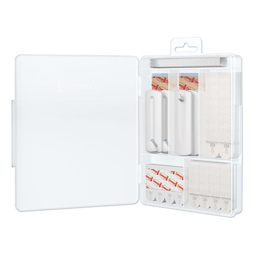 Picture Hanging Kit, Assorted Sizes, Plastic, White/clear, 1 Lb; 4 Lb; 5 Lb Capacities 38 Pieces/pack