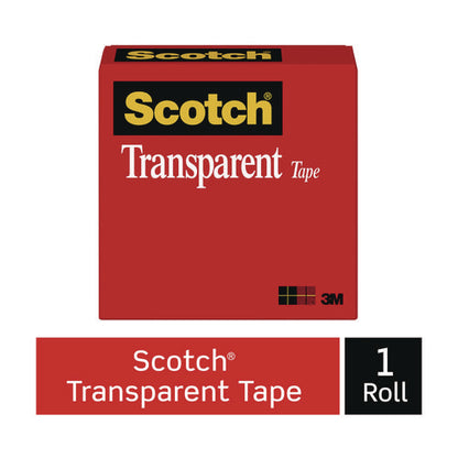 Transparent Tape, 1" Core, 0.5" X 72 Yds, Transparent