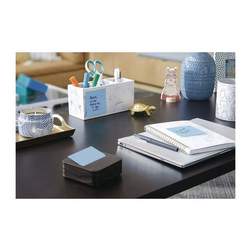 Wave Design Dispenser With Notes, For 3 X 3 Pads, Includes (3) 90-sheet Simply Serene Collection Colors Pop-up Pads, Black