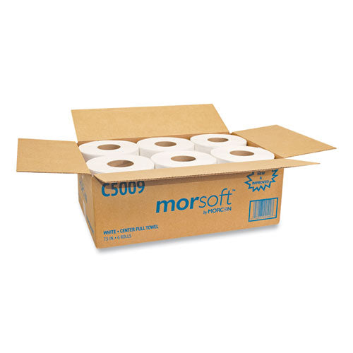 Morsoft Center-pull Roll Towels, 2-ply, 6.9" Dia, 500 Sheets/roll, 6 Rolls/carton