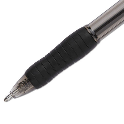 Profile Ballpoint Pen, Retractable, Bold 1.4 Mm, Black Ink, Translucent Black Barrel, Dozen