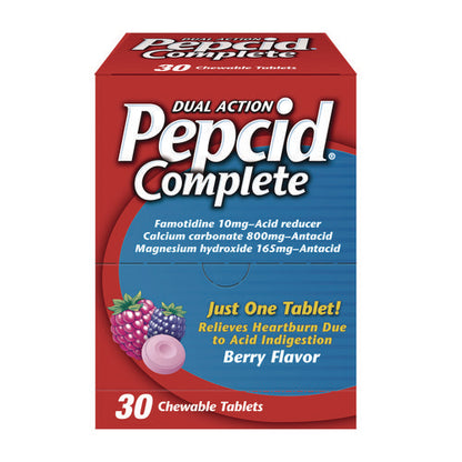 Complete Dual-action Antacid, Berry Flavor, 30/box