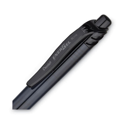 Energel-x Gel Pen, Retractable, Bold 1 Mm, Black Ink, Smoke/black Barrel, Dozen