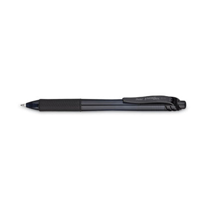 Energel-x Gel Pen, Retractable, Bold 1 Mm, Black Ink, Smoke/black Barrel, Dozen