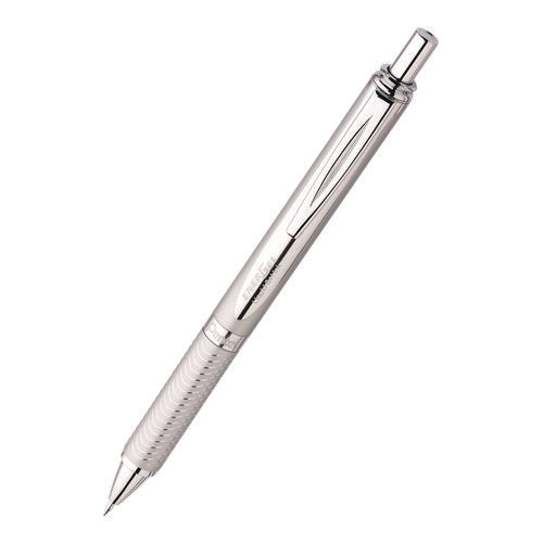 Energel Alloy Rt Gel Pen, Retractable, Medium 0.7 Mm, Black Ink, Polished Aluminum Barrel