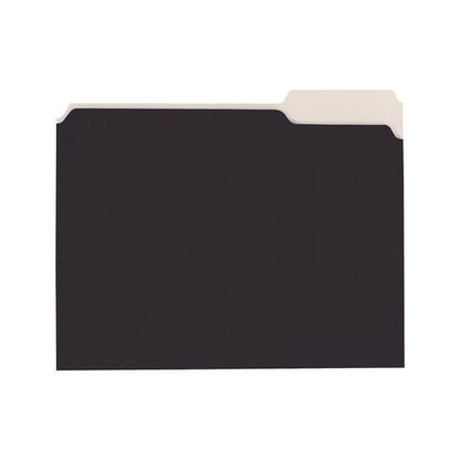 Earthwise Pendaflex File Folders, 1/3-cut Tabs: Assorted, Letter Size, Black/white, 50/box