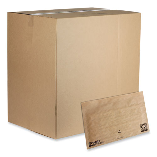 Evertec Curbside Recyclable Padded Mailer, #4, Kraft Paper, Self-adhesive Closure, 14 X 9, Brown, 150/carton