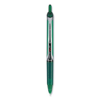 Precise V5rt Roller Ball Pen, Retractable, Extra-fine 0.5 Mm, Green Ink, Green/silver Barrel