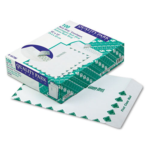 Redi-strip Catalog Envelope, First Class, #13 1/2, Cheese Blade Flap, Redi-strip Adhesive Closure, 10 X 13, White, 100/box