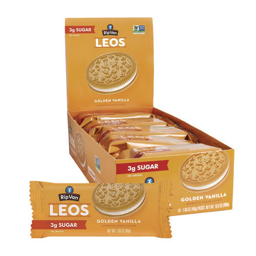 Leos Golden Vanilla Sandwich Cookies, 2 Cookies/pack, 10 Packs/box