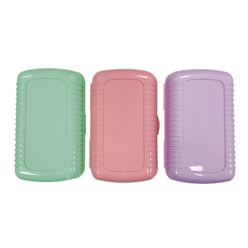 Pencil Case, 2 Compartments, 9.13" X 5.7" X 2.5", Assorted Colors, 3/pack