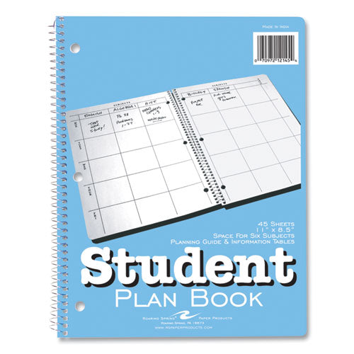 Student Plan Book, Undated, Light Blue Cover, (45) 11 X 8.5 Sheets, 24/carton