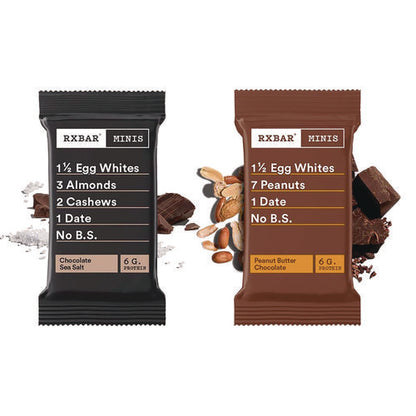 Minis Protein Bars, Chocolate Sea Salt And Peanut Butter Chocolate, 0.9 Oz Bar, 8/box