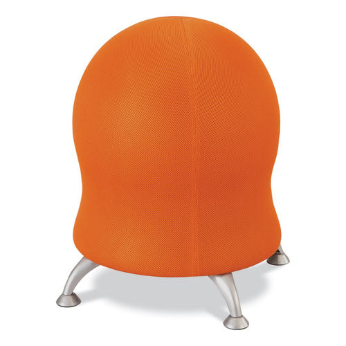 Zenergy Ball Chair, Backless, Supports Up To 250 Lb, Orange Fabric