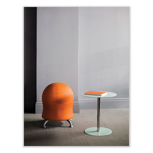 Zenergy Ball Chair, Backless, Supports Up To 250 Lb, Orange Fabric