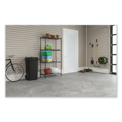 Industrial Wire Shelving, Four-shelf, 36w X 24d X 72h, Black