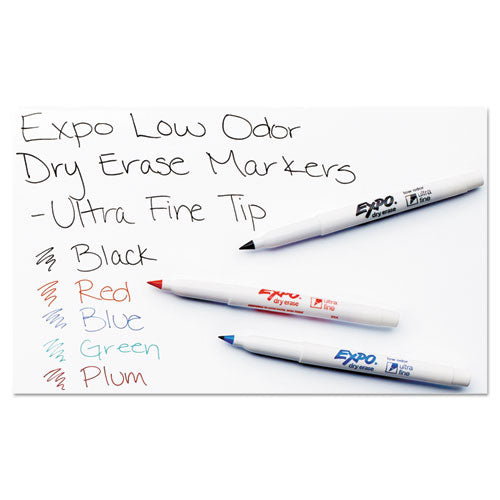 Low-odor Dry-erase Marker, Extra-fine Bullet Tip, Assorted Colors, 4/pack