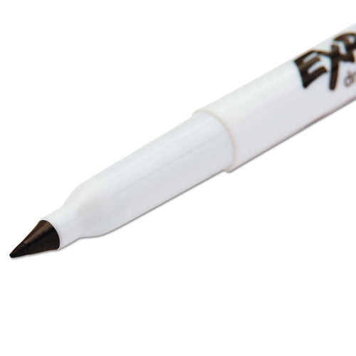 Low-odor Dry-erase Marker, Extra-fine Bullet Tip, Black, 4/pack