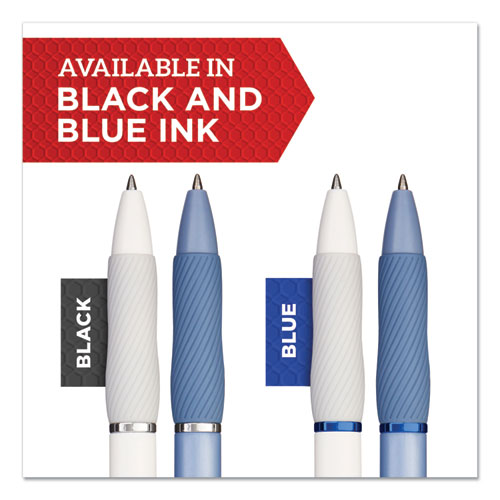 S-gel Fashion Barrel Gel Pen, Retractable, Medium 0.7 Mm, Black Ink, Pearl White Barrel, Dozen