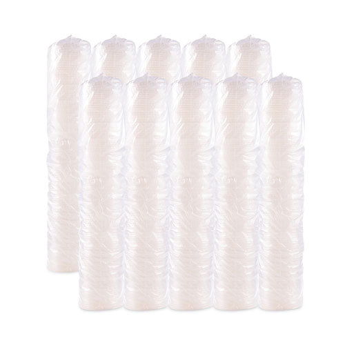 Polystyrene Plastic Flat Straw-slot Cold Cup Lids, Fits 28 Oz Cups, Translucent, 960/carton