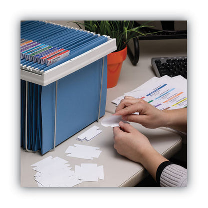 Viewables Hanging Folder Tabs And Labels, Quick-fold Tabs With Labels, 1/3-cut, White, 3.5" Wide, 45/pack