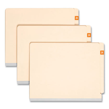 Yearly End Tab File Folder Labels, 24, 0.5 X 1, Orange, 25/sheet, 10 Sheets/pack