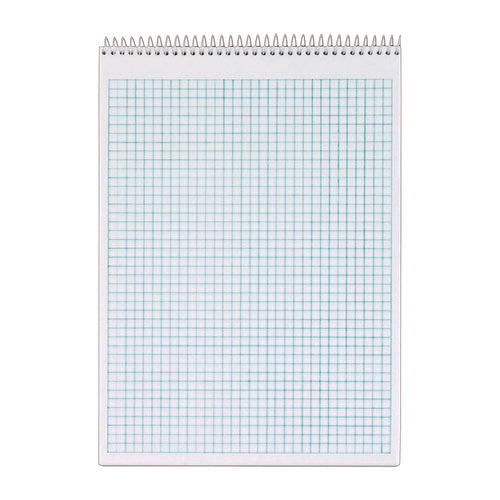 Docket Graph Pad, Quadrille Rule (4 Sq/in), Green Cover, 70 White 8.5 X 11 Sheets