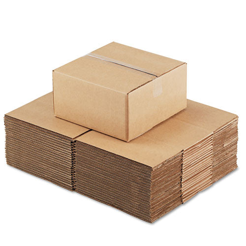 Fixed-depth Corrugated Shipping Boxes, Regular Slotted Container (rsc), 12" X 12" X 6", Brown Kraft, 25/bundle