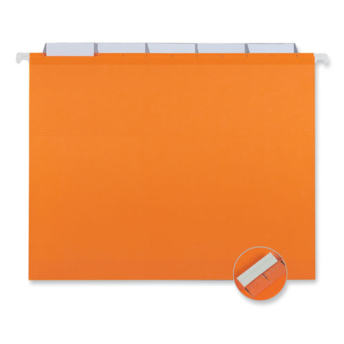 Deluxe Reinforced Recycled Hanging File Folders, Letter Size, 1/5-cut Tabs, Assorted, 25/box