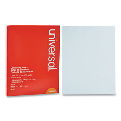 Laminating Pouches, 5 Mil, 9" X 11.5", Gloss Clear, 100/pack
