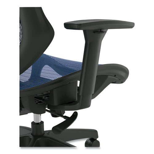 Flexfit Dexley Mesh Task Chair, Supports Up To 275 Lb, Blue Seat/back, Black Base