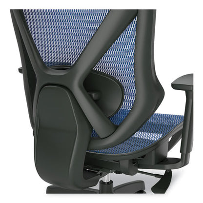 Flexfit Dexley Mesh Task Chair, Supports Up To 275 Lb, Blue Seat/back, Black Base