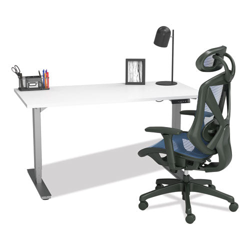 Flexfit Dexley Mesh Task Chair, Supports Up To 275 Lb, Blue Seat/back, Black Base