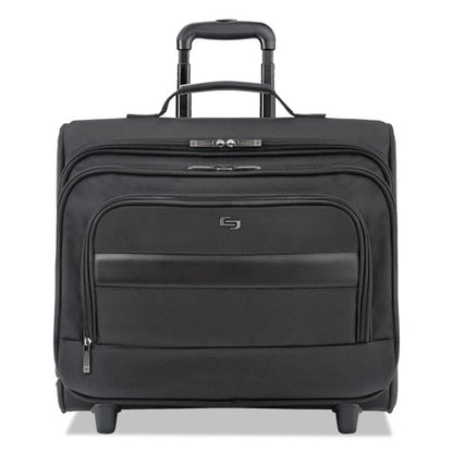 Classic Rolling Overnighter Case, Fits Devices Up To 15.6", Ballistic Polyester, 16.14 X 6.69 X 13.78, Black