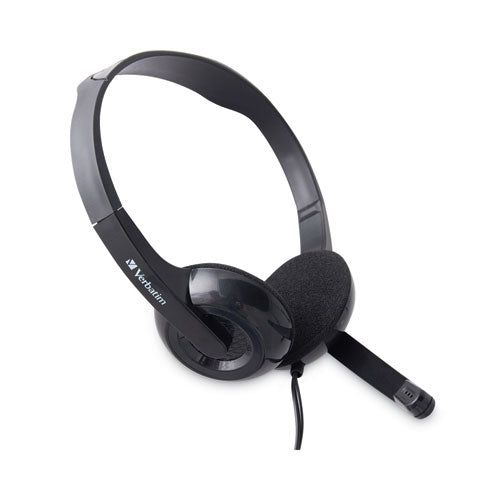 70721 Binaural Over The Head Headset With Microphone, Black