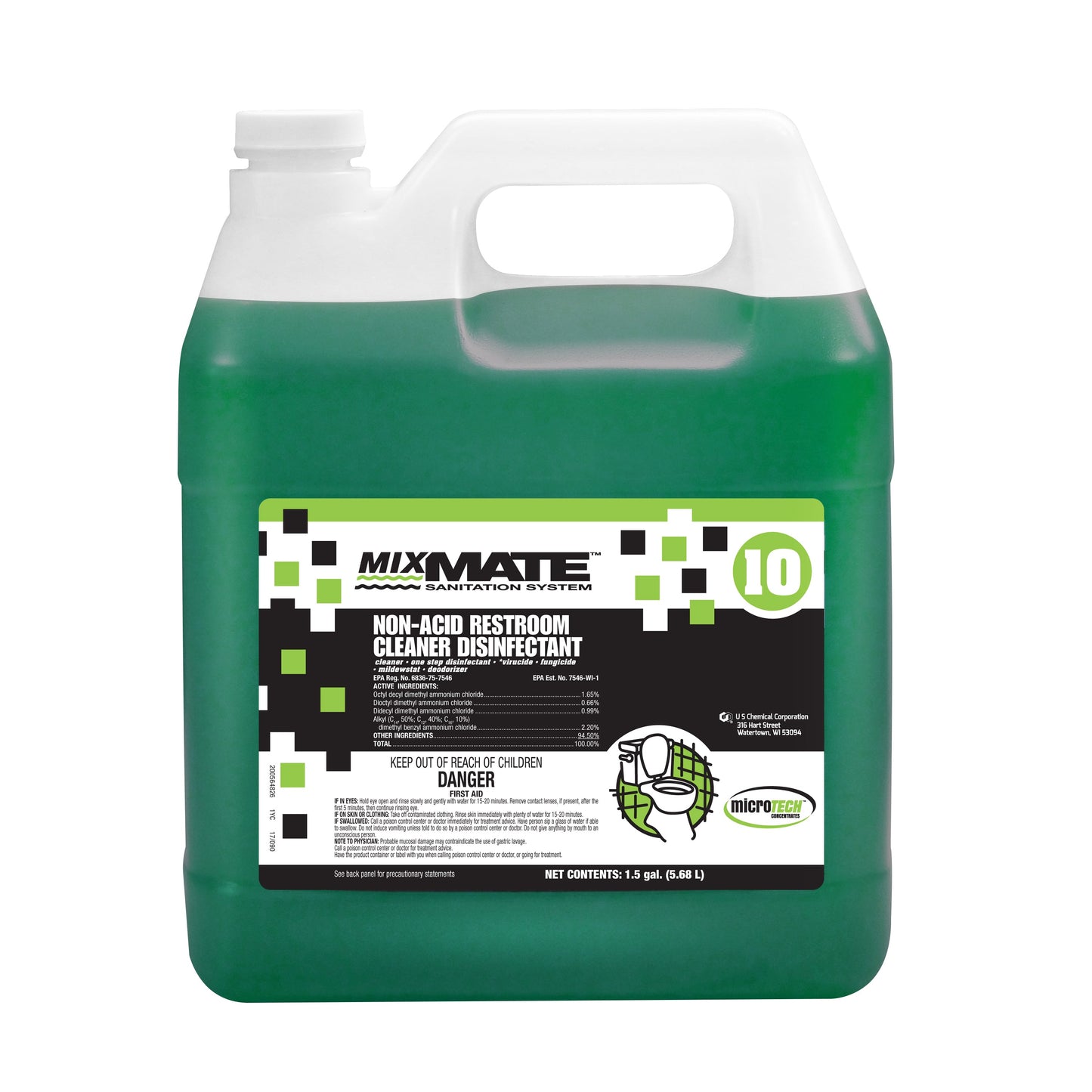 MixMATE microTECH Non-Acid Restroom Cleaner Disinfectant