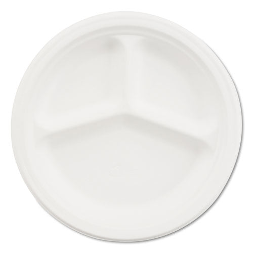Paper Dinnerware, Plate, 10 1/2" Dia, White, 500/carton